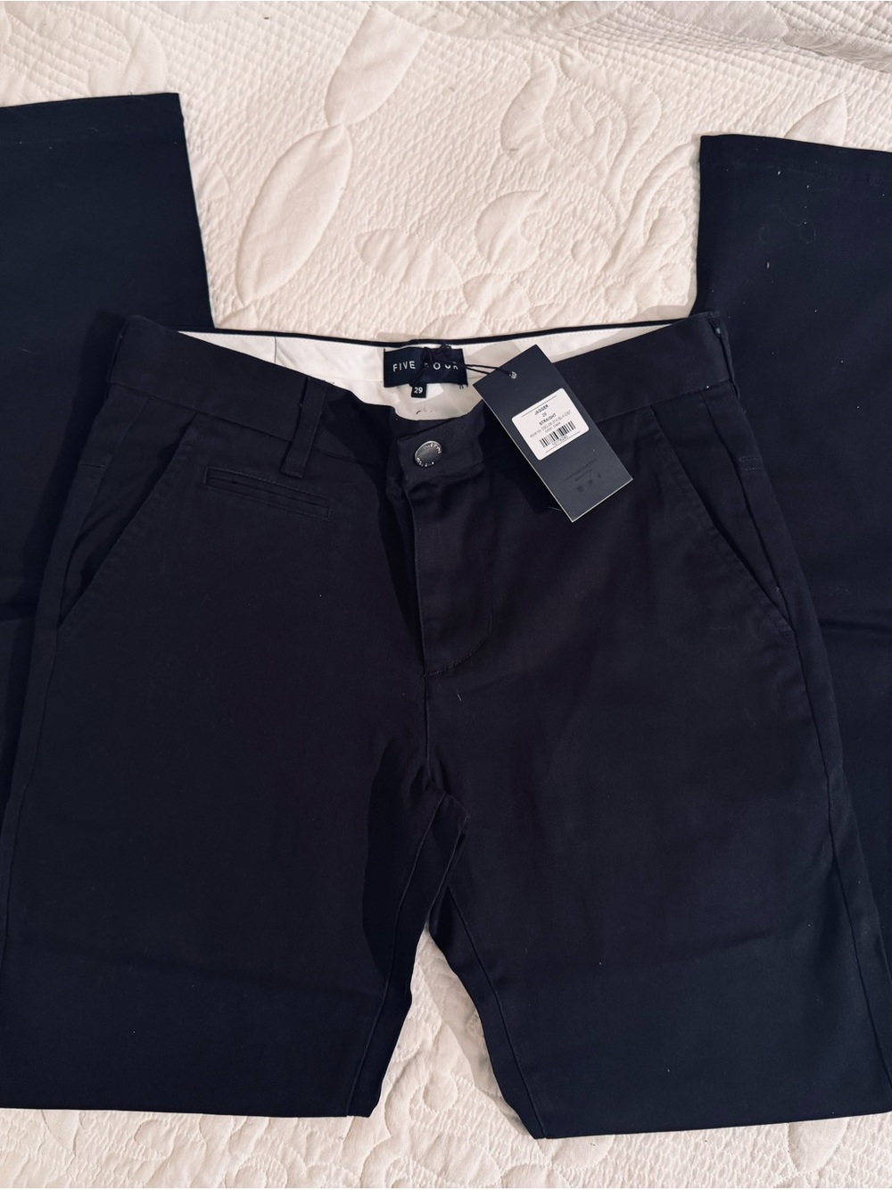 Five Four Black Men's Chino Pants - Classic Straight Fit